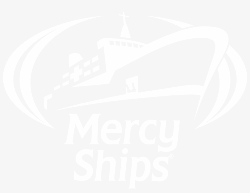 White Logo Psd File Download - Mercy Ships Logo Black And White, transparent png #3428249