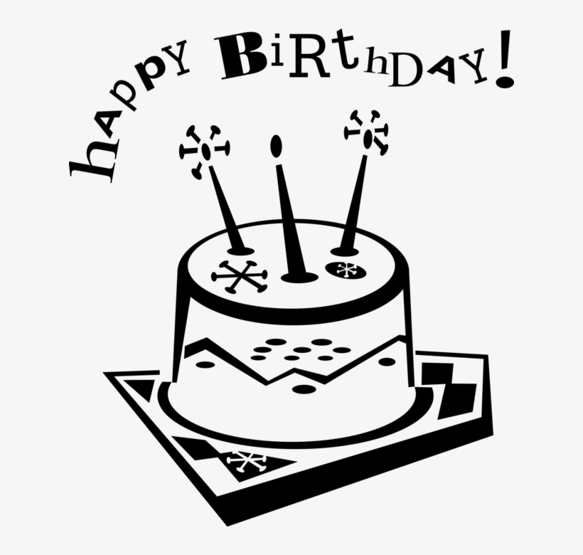 Vector Illustration Of Happy Birthday Greetings With - Birthday, transparent png #3428575