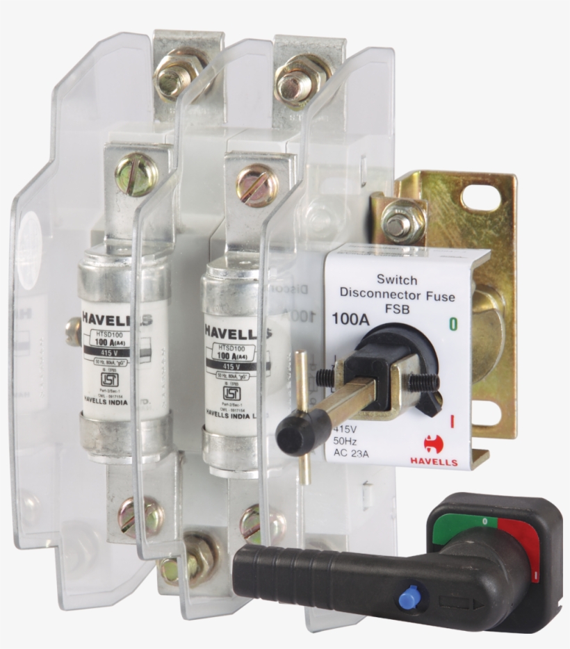 Kompact Switch Disconnector Fuse Unit , Double Pole - 100 A Switch Fuse Unit, transparent png #3430531