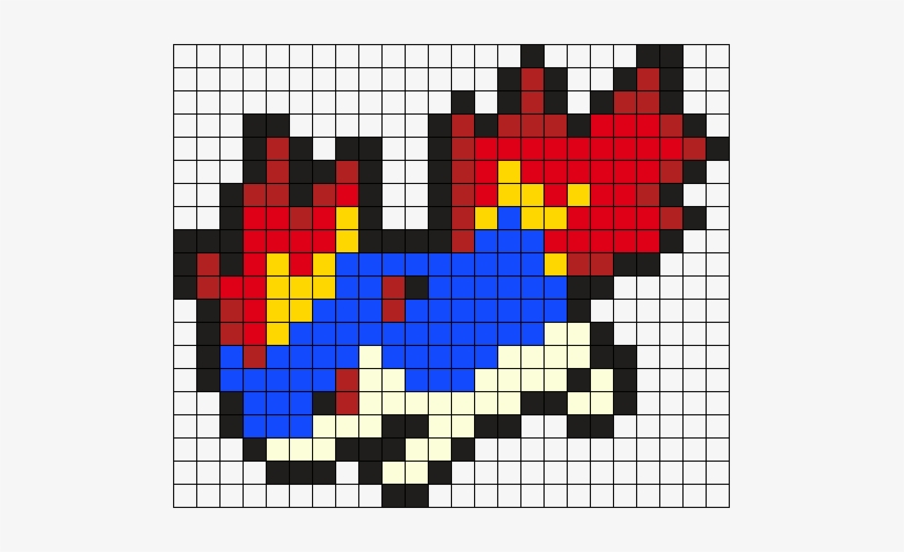 Quilava Pokemon Bead Pattern Perler Bead Pattern / - Quilava Pixel Art, transparent png #3430943