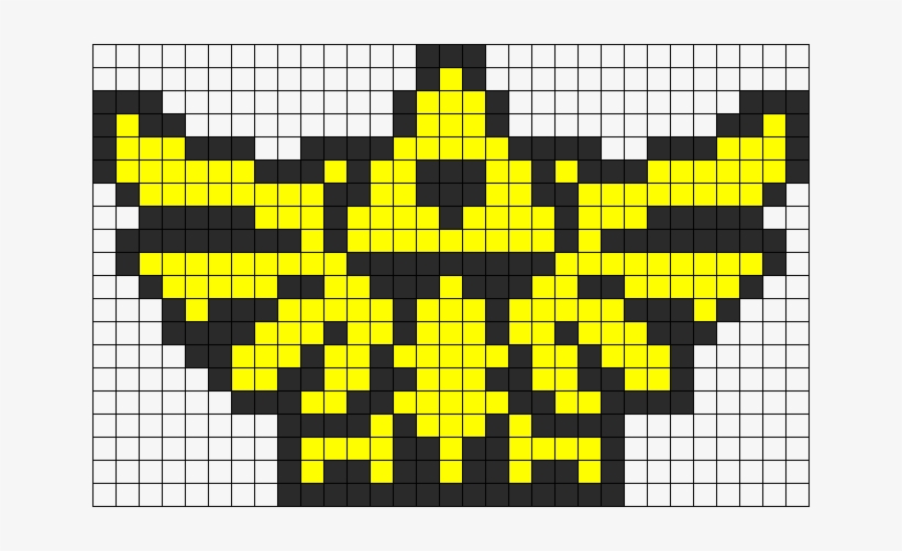 Small Hyrule Crest Perler Bead Pattern / Bead Sprite - Pixel Art Legend Of Zelda, transparent png #3431421
