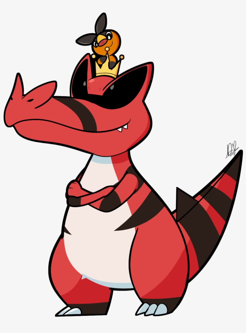 King Krookodile & Tepig - Cartoon, transparent png #3431547