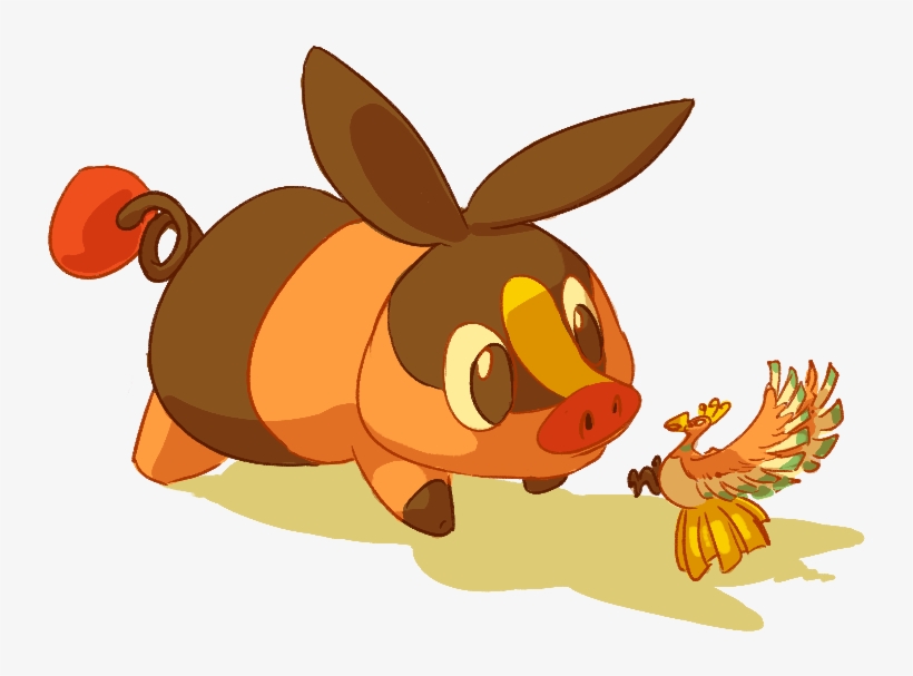 I Have A Tepig Plushie And The Tiny Ho-oh Figure From - Cartoon, transparent png #3431656
