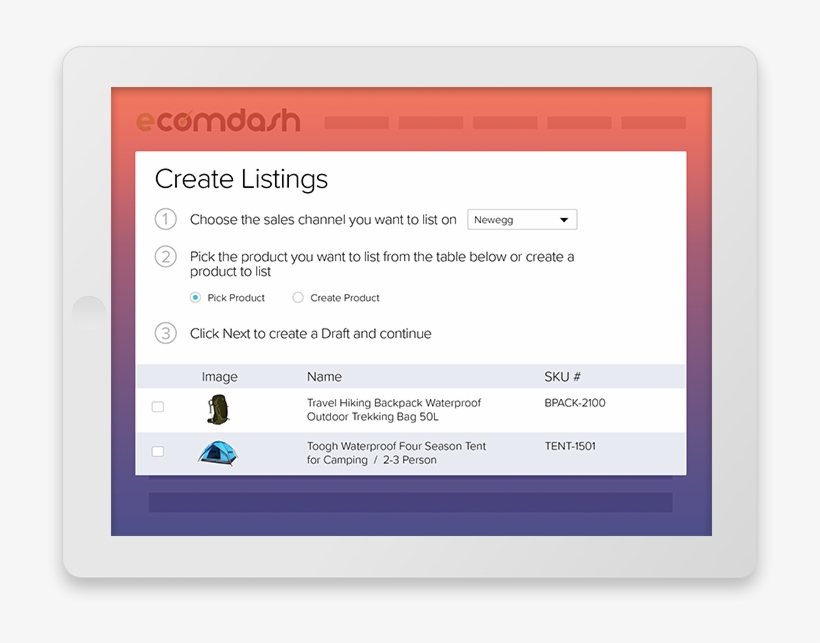 Newegg Inventory Management Software Listing Tool - Ecomdash, transparent png #3431928