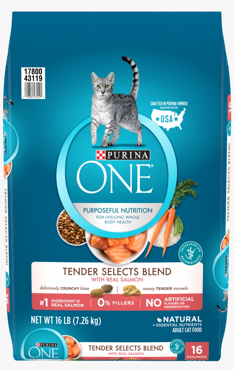 Purina One Tender Selects Blend With Real Salmon Adult - Purina One Tender Selects Blend With Real Salmon Cat, transparent png #3432471