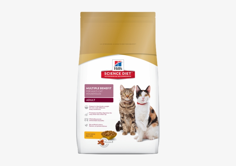 Precisely Balanced Nutrition For The Unique Needs Of - Science Diet Multiple Benefit Cat Food, transparent png #3432671