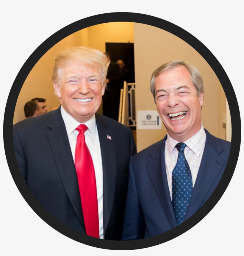 In The Hours After His Shock Election Win, President - Trump Farage, transparent png #3432743