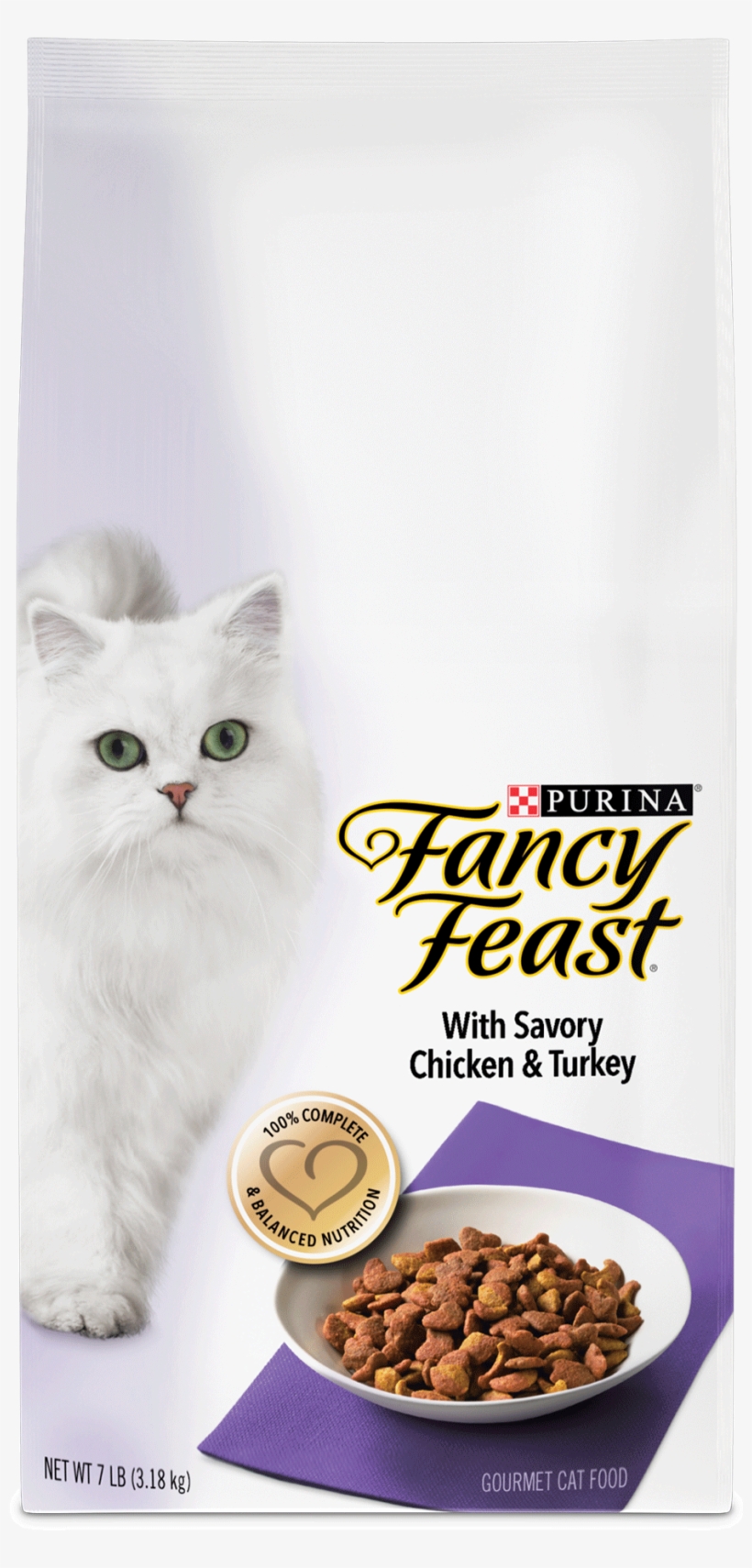 Purina Fancy Feast Savory Chicken & Turkey Dry Cat - Fancy Feast Dry Cat Food, transparent png #3432948