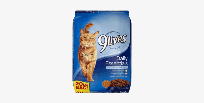 Cat Food - 9 Lives Cat Food, transparent png #3433080