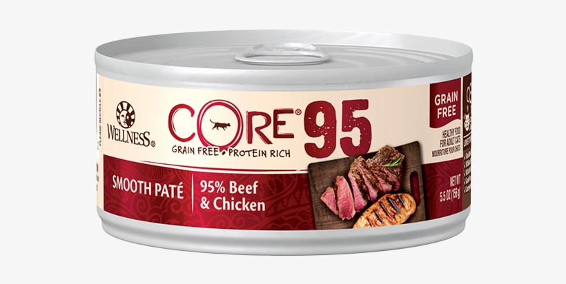 Wellness Core 95% Beef & Chicken Wet Cat Food - Wellness Core 95 Cat Food, transparent png #3433170