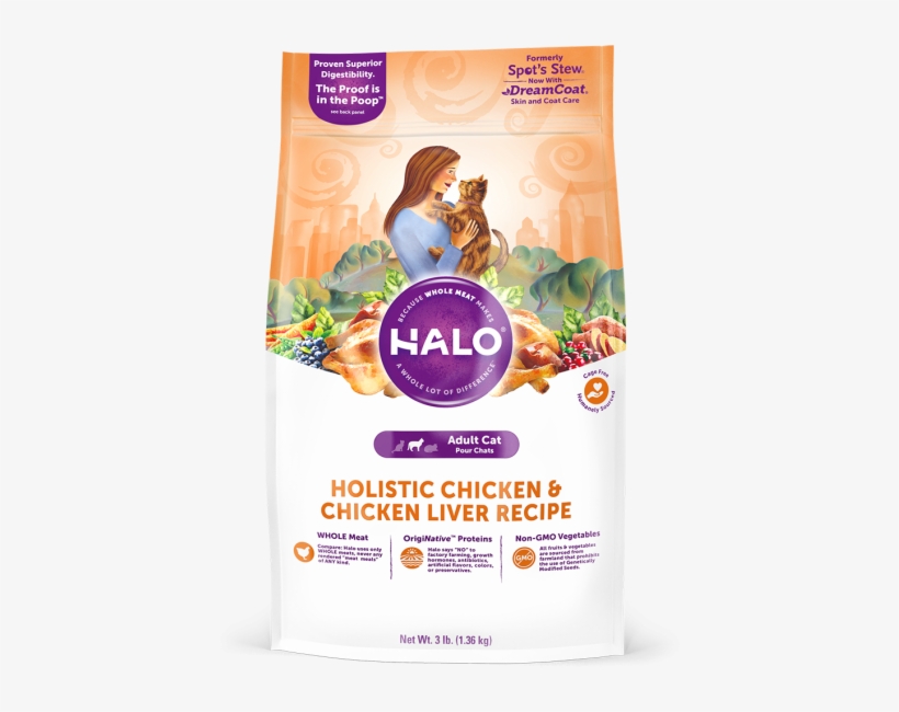 Halo Holistic Chicken And Chicken Liver Recipe For - Halo Dog Food, Holistic Chicken & Chicken Liver, transparent png #3433456