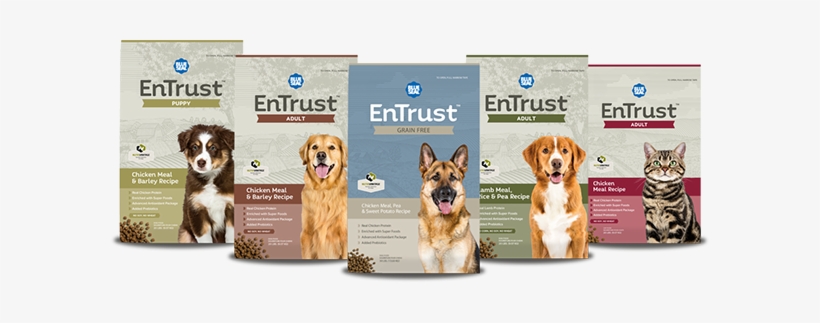Lineup Of Bags For Entrust - Blue Seal Entrust Puppy Chicken Meal & Barley, transparent png #3433482
