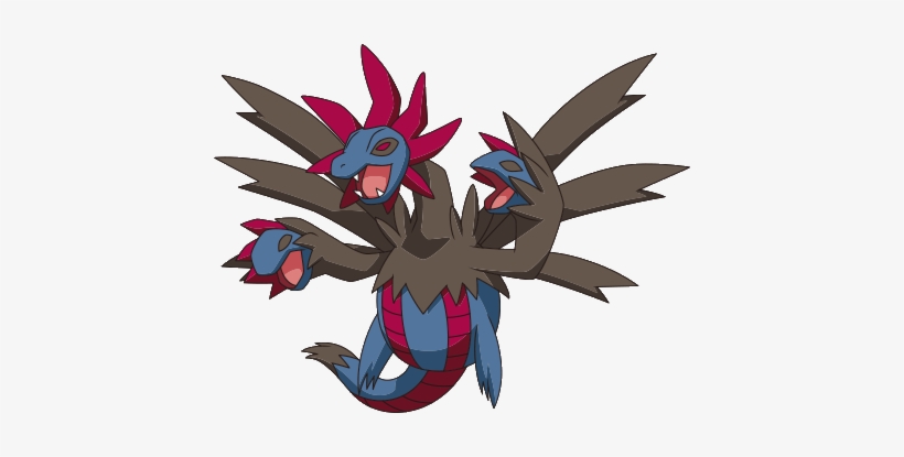 635hydreigon Bw Anime 3 - 3 Head Hydra Pokemon, transparent png #3433534