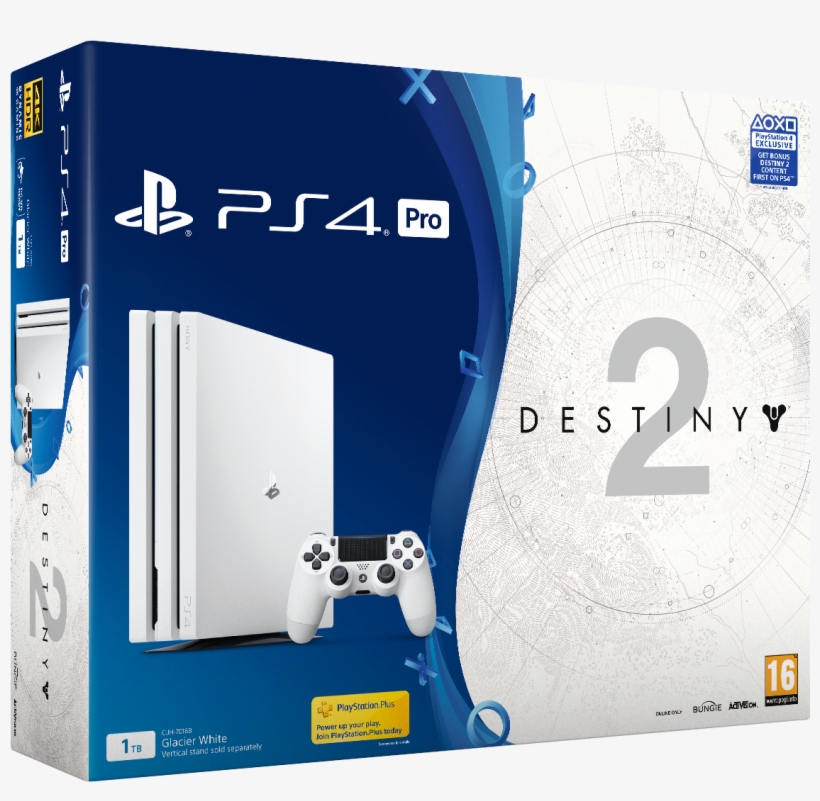 Customised With The Game's Logo, Plus The Iconic Character - Ps4 Pro Destiny Edition, transparent png #3433993