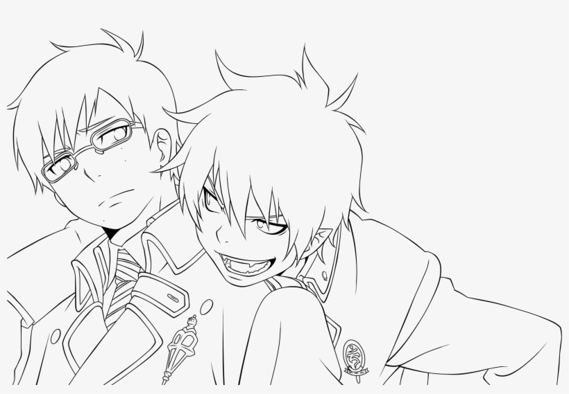 Blue Exorcist Coloring Pages, transparent png #3434501