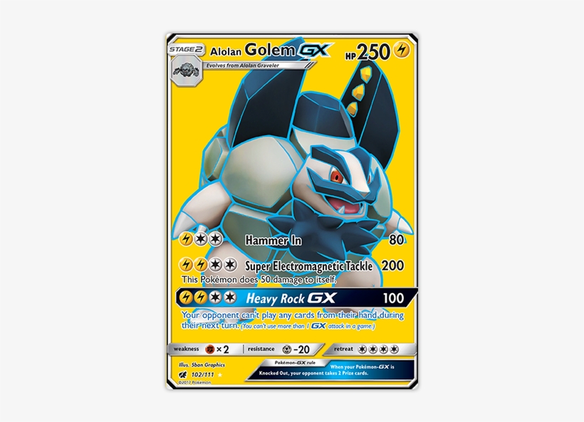 [ Img] - Golem Gx Pokemon Card, transparent png #3435309