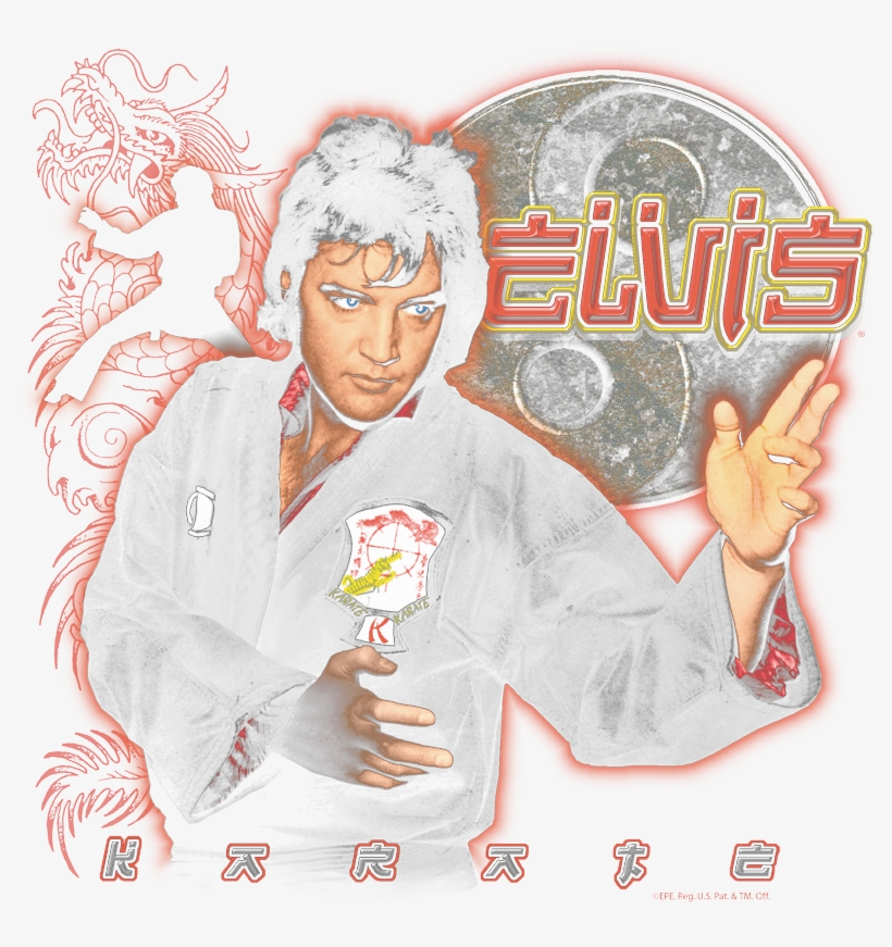 Elvis Presley Karate Men's Ringer T-shirt - Karate, transparent png #3435809
