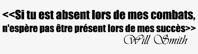 Sticker Citation Si Tu Est Absent Lors De Mes Combats - Ce Que Les Filles Aiment Qu On Leur Fasse, transparent png #3435831