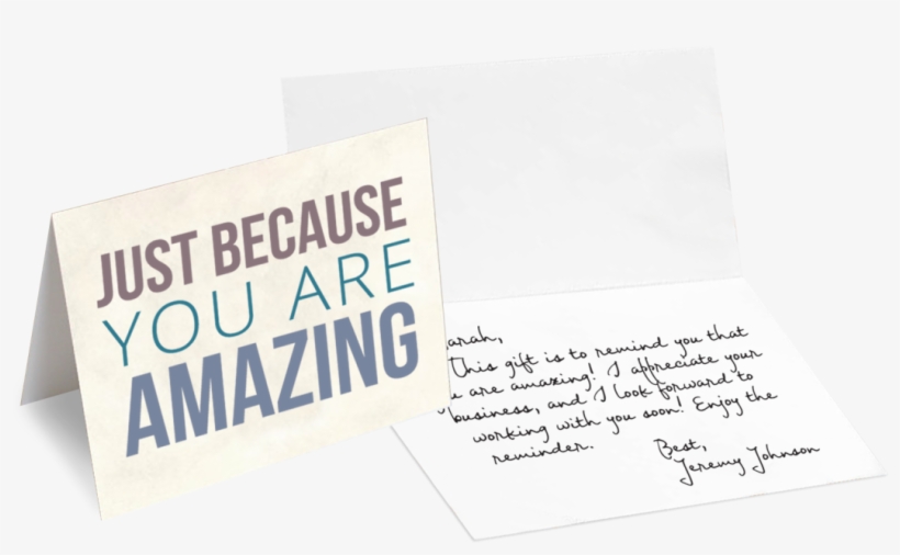 Thank You Card Example - Customer Appreciation Cards - Free Transparent ...