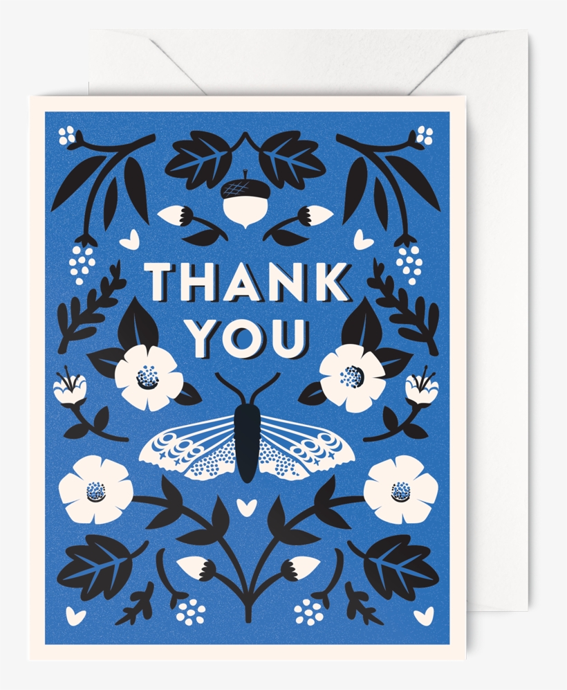 Botanical Thank You Card, transparent png #3436051