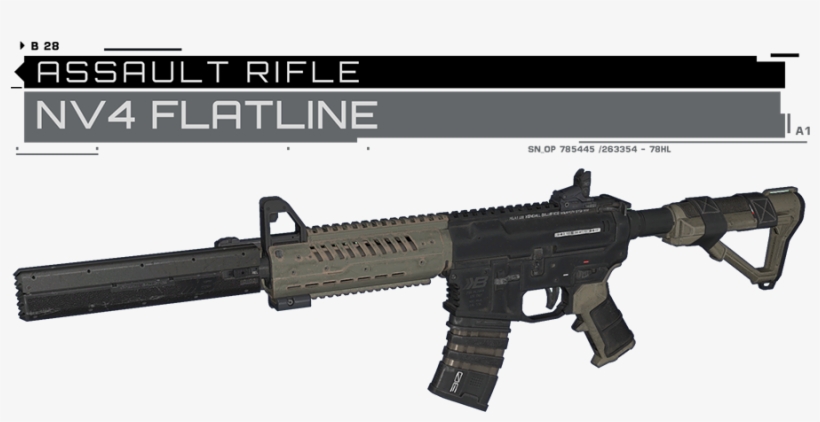 Replaces Assault Rifle With Nv4 Flatline From Call - Infinite Warfare Nv4 Chaos, transparent png #3436078