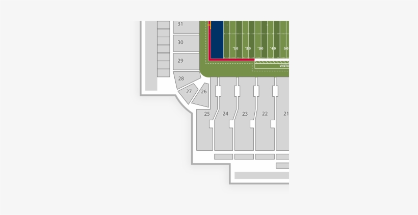 $37 /ea - Arizona Wildcats Football Stadium Map, transparent png #3436146