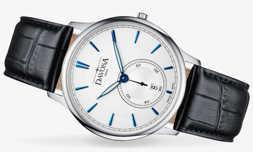 Flatline Collection - Davosa Usa Flatline Blue 40mm 5atm Quartz 16248315, transparent png #3436168