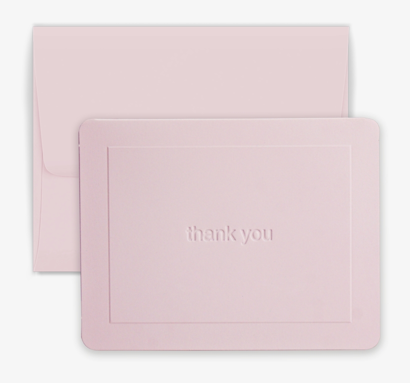 Pink Thank You Note - Ivory, transparent png #3436242