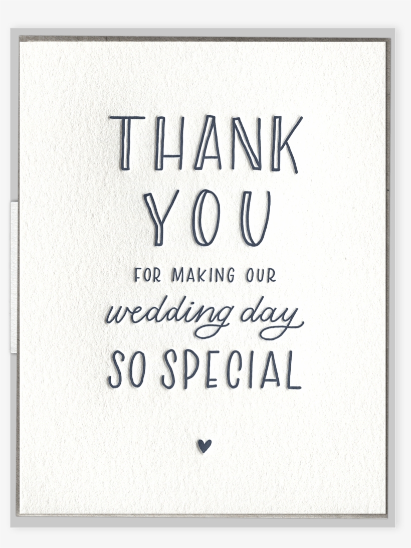 Wedding Day Thank You Wedding - Greeting Card, transparent png #3436691