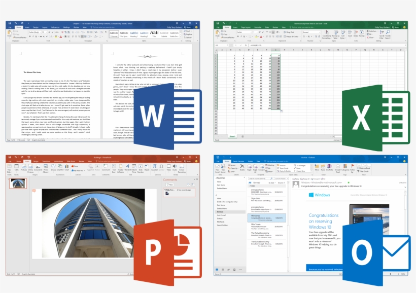 Microsoft Office 2016 For Mac Applications Example - Office 2019 Release Date, transparent png #3437974