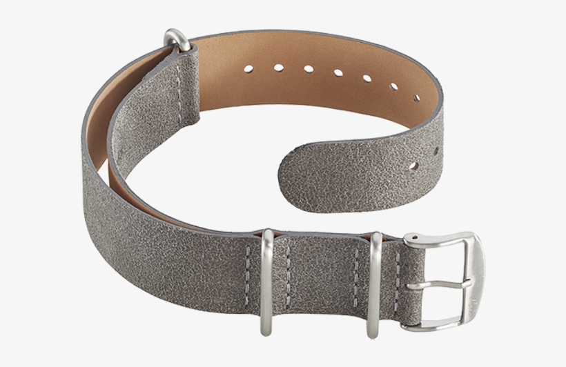 Leather Nato Strap Grey 20 Mm - Strap, transparent png #3438075