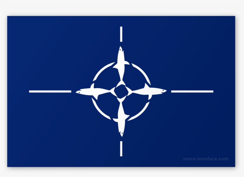 Shark Nato / Sharknado Flag - Cross, transparent png #3438421
