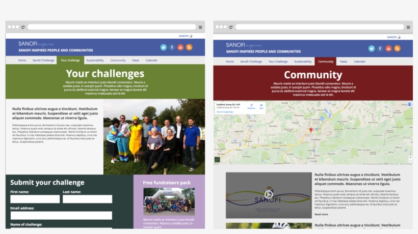 Sanofi Inspires - Web Page, transparent png #3439163