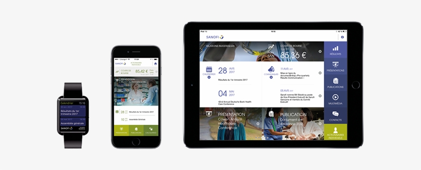 Sanofi Ir App On Different Devices - Sanofi, transparent png #3439298