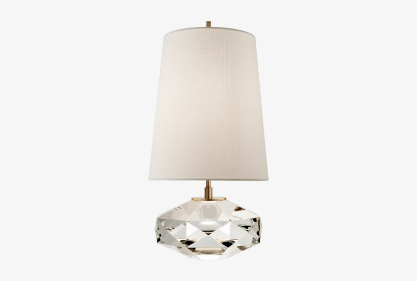 Castle Peak Glass Lamp In Crystal With Cream Linen - Kate Spade Castle Peak Glass Lamp (lighting), Crystal, transparent png #3439343