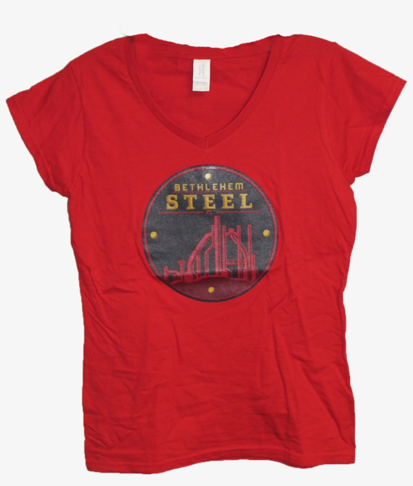 Gildan Women's 2nd Logo V Neck- Red - T-shirt, transparent png #3440831