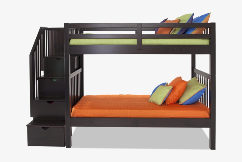 Keystone Stairway Twin Bunk Bed - Stairway Bunk Bed, transparent png #3441306