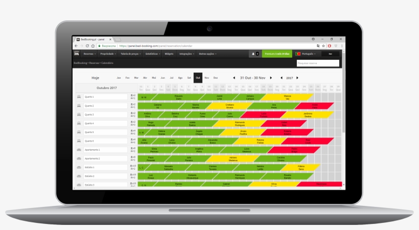 Bedbooking Calendário De Reservas Aplicativo Web Computador - Web Booking, transparent png #3441552