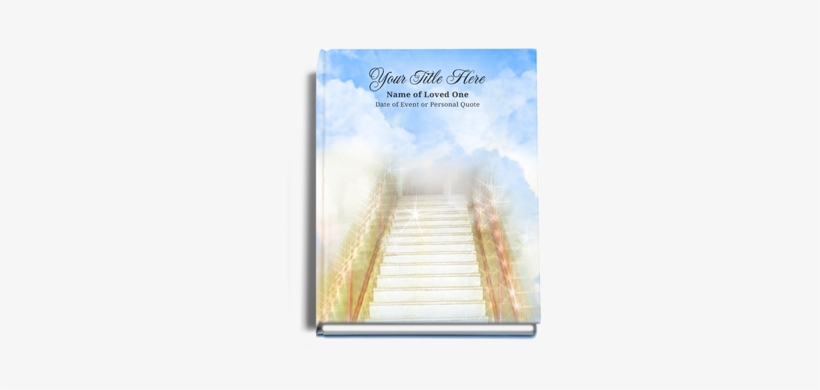 Stairway Perfect Bind Memorial Guest Registry Book - Boardwalk, transparent png #3441677