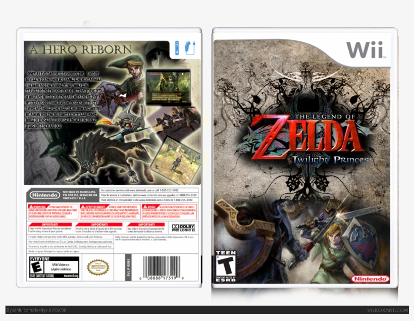 Comments Zelda Twilight Princess - Twilight Princess Wii Box, transparent png #3442376