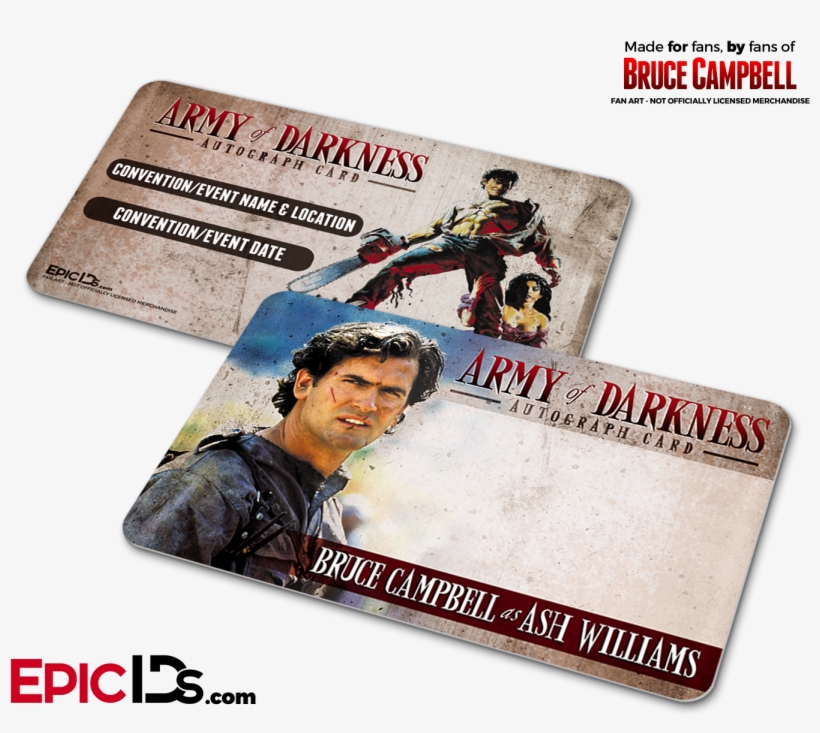 Bruce Campbell Wallet Sized Autograph Cards, transparent png #3443151