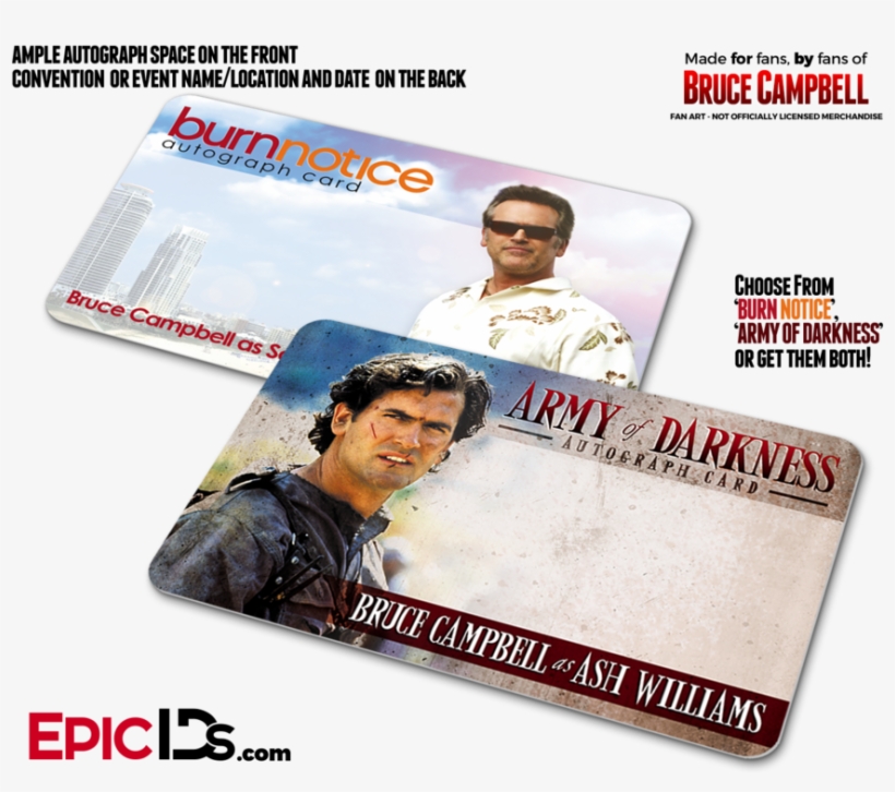 Bruce Campbell Wallet Sized Autograph Cards - Breakfast Club Inspired Brian Johnson Student Id, transparent png #3443202