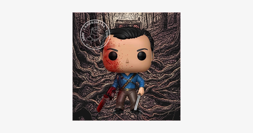 Ash Williams Funko Pop - Ash Vs. Evil Dead Pop Bloody Ash Ee Exclusive Figure, transparent png #3443274