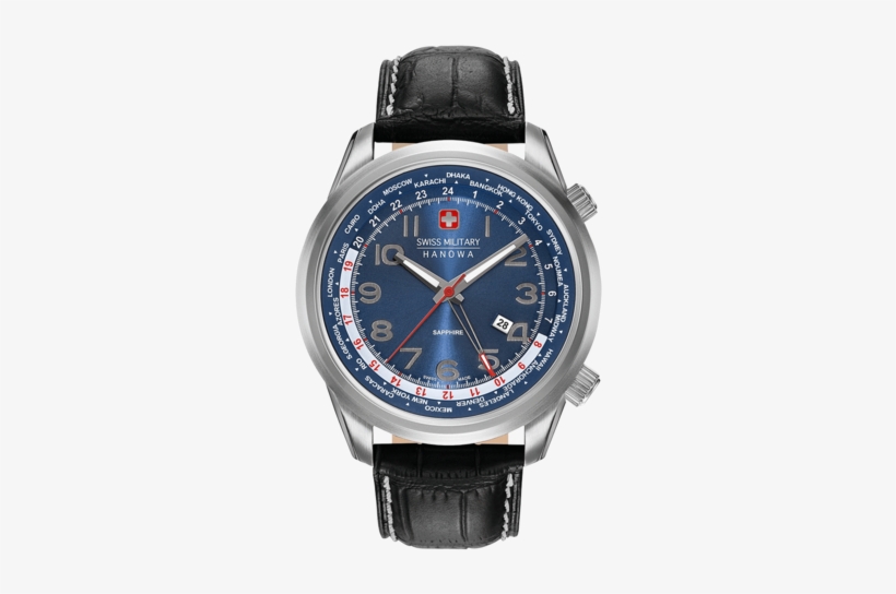 06 4293 04 003 - Swiss Military 06-4293.04.003 Men's Watch Worldtimer, transparent png #3443319