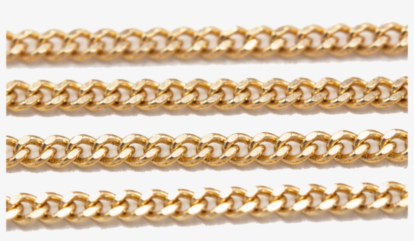 Cadena De Oro Sin Insertos 319-002 - Gold, transparent png #3443590