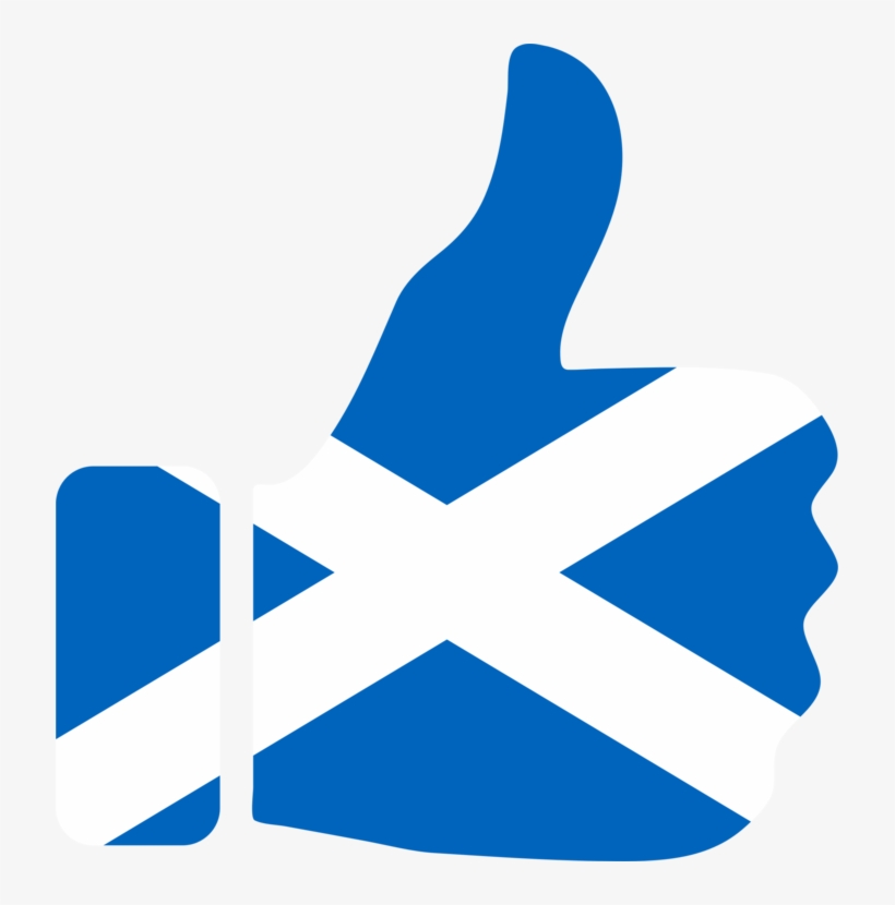 Flag Of Scotland Thumb Signal Union Jack - Scottish Thumbs Up, transparent png #3444851
