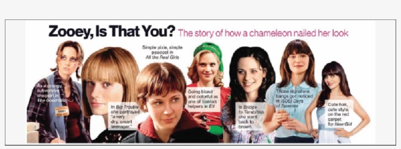 Glamour Magazine Traces The Evolution Of Deschanel's - Magazine, transparent png #3445074
