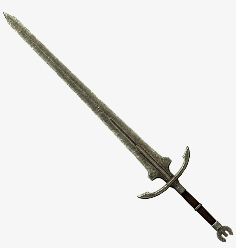 Favorite Looking Sword - Skyrim Steel Two Handed Sword, transparent png #3445208