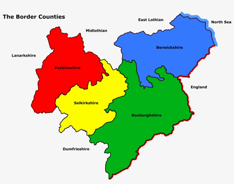 Scottish Borders Counties - Scottish Borders Map, transparent png #3445257