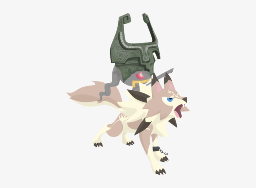 Banette And Lycanroc As Midna And Wolf Link - Link Wolf Pokemon, transparent png #3445446